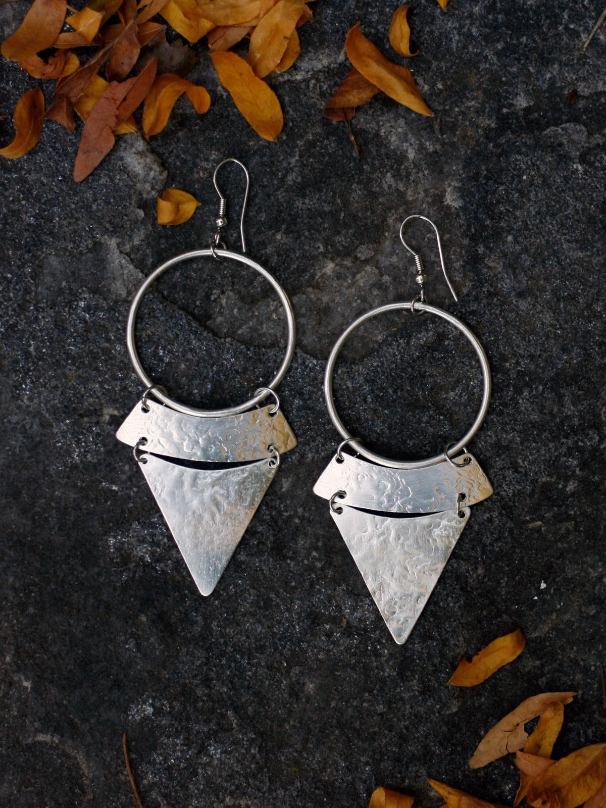 Stacked Sunra Earrings Silver