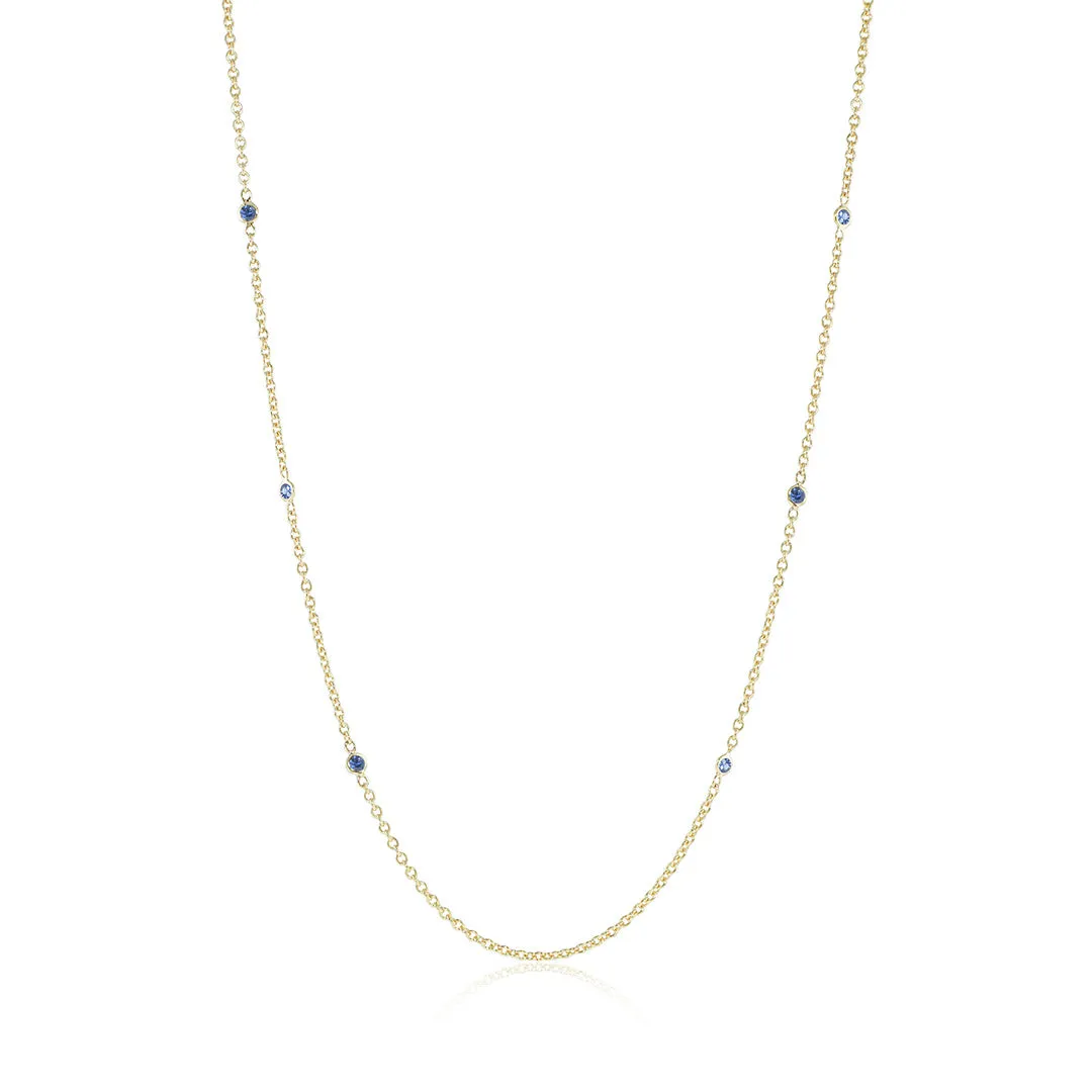 Station Necklace in Sapphires