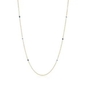 Station Necklace in Sapphires