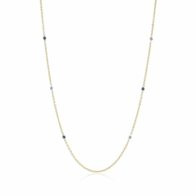 Station Necklace in Sapphires