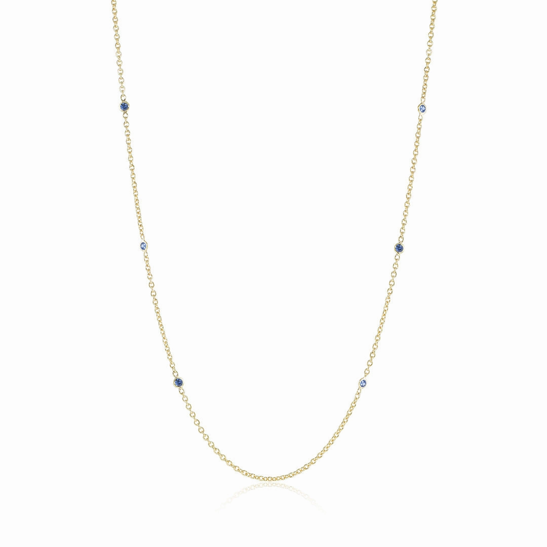 Station Necklace in Sapphires
