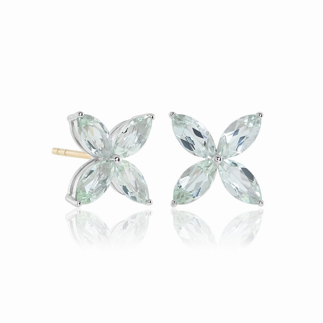 Stella Earrings in Green Quartz