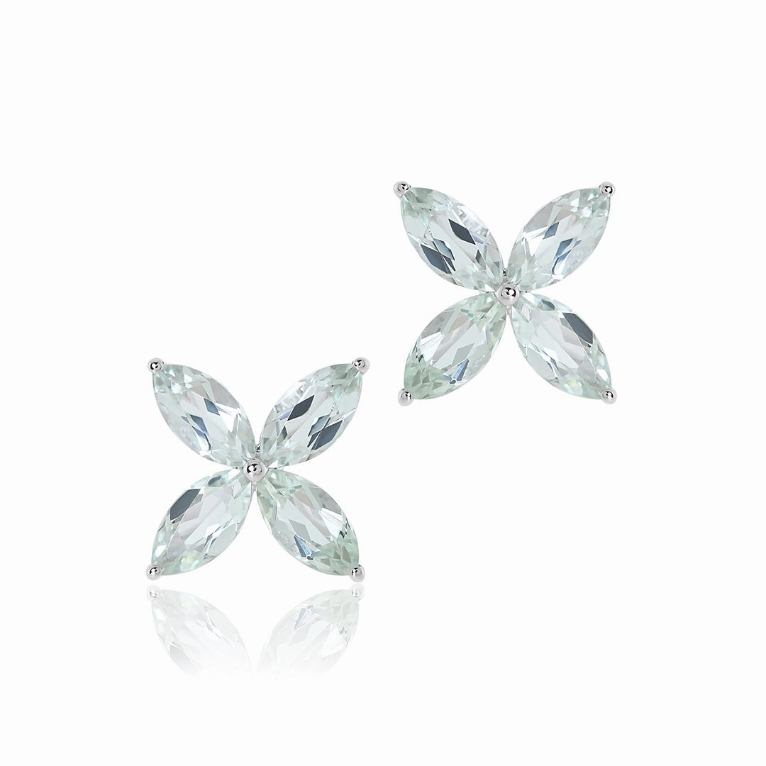 Stella Earrings in Green Quartz