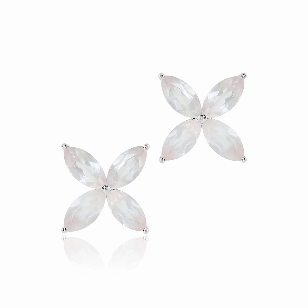 Stella Earrings in Rose Quartz