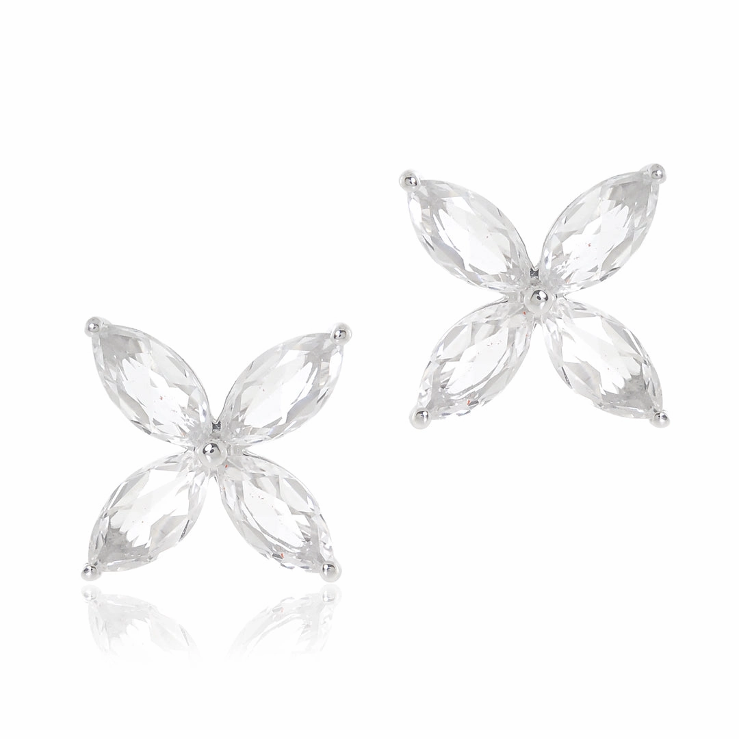 Stella Earrings in White Topaz