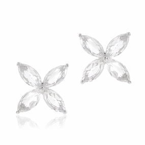 Stella Earrings in White Topaz