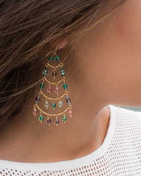 Stephanie Chandelier Earrings ~Gold Plated ~ SME037