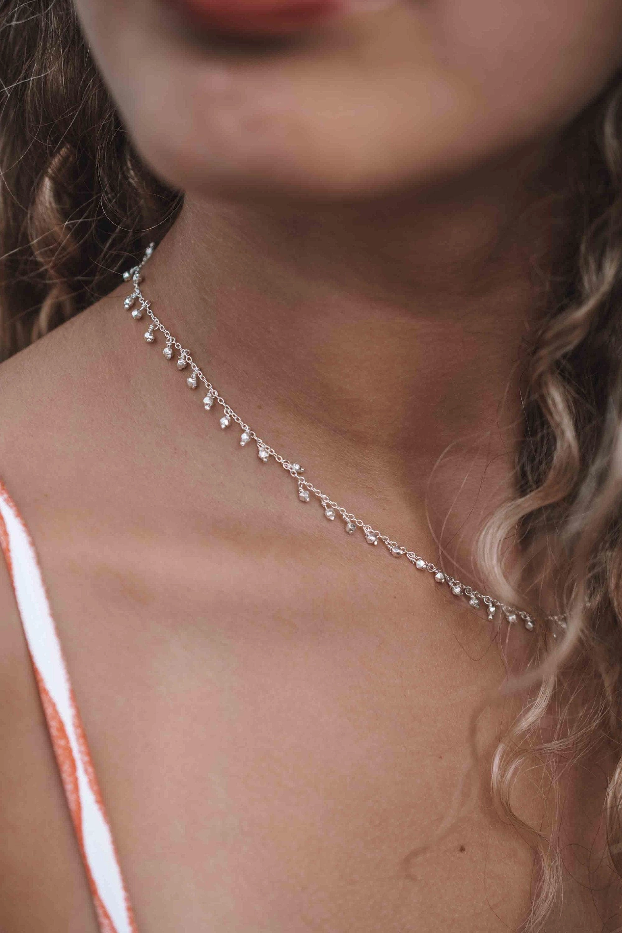 Sterling Silver 925 or Gold Vermeil Choker ~MN111