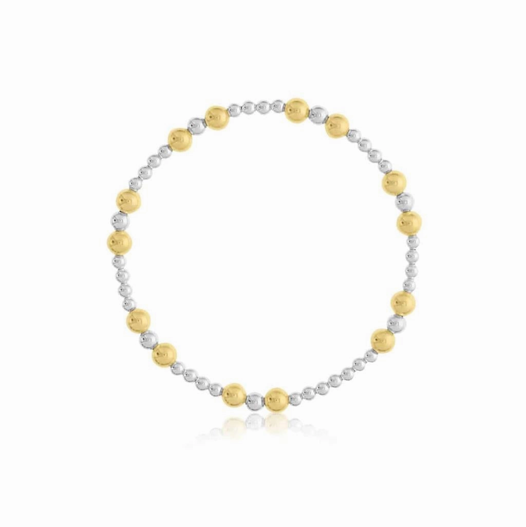 Sterling Silver And Yellow Gold Filled Bracelet