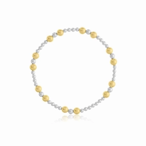 Sterling Silver And Yellow Gold Filled Bracelet