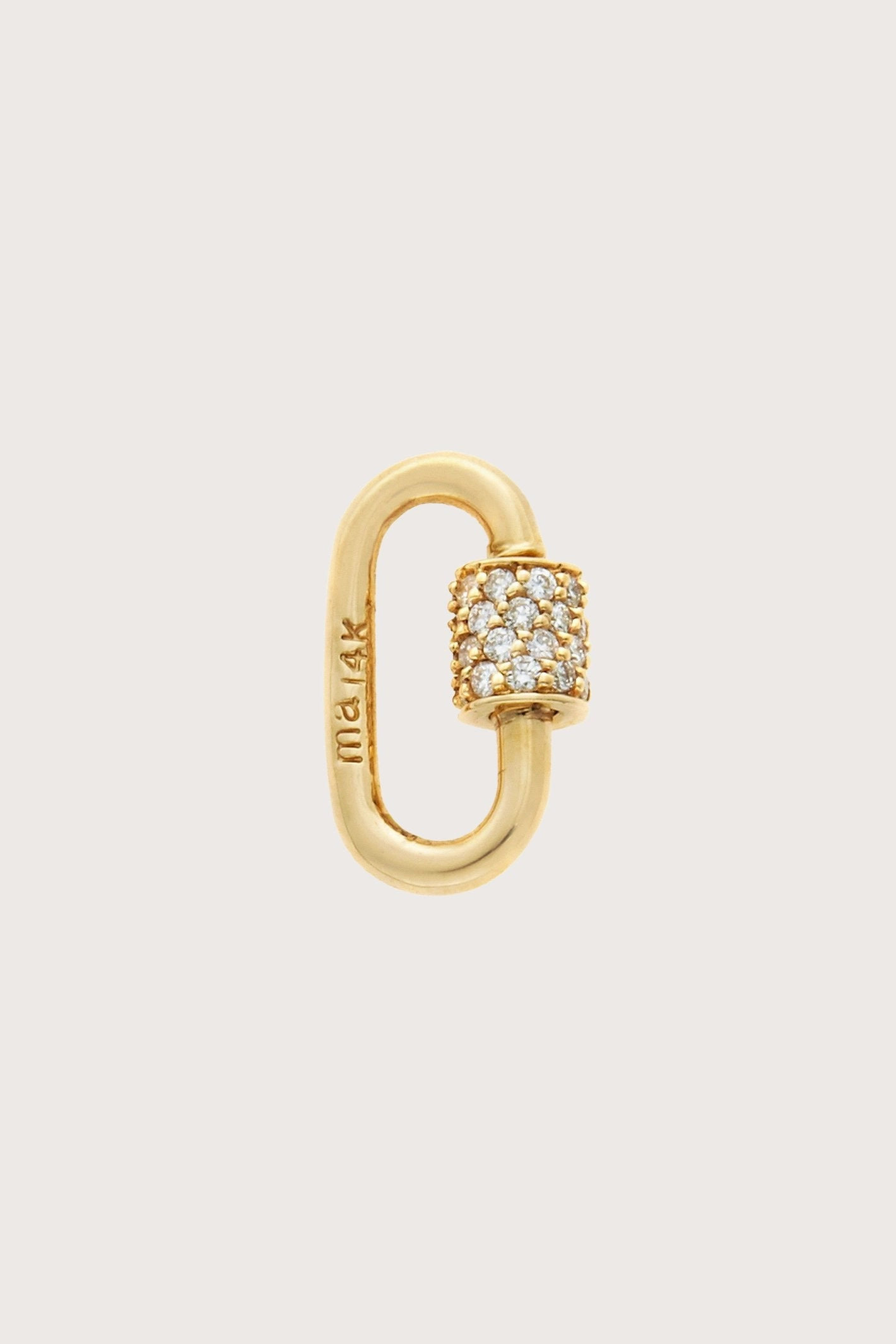 Stoned Baby Lock with Diamonds, Yellow Gold