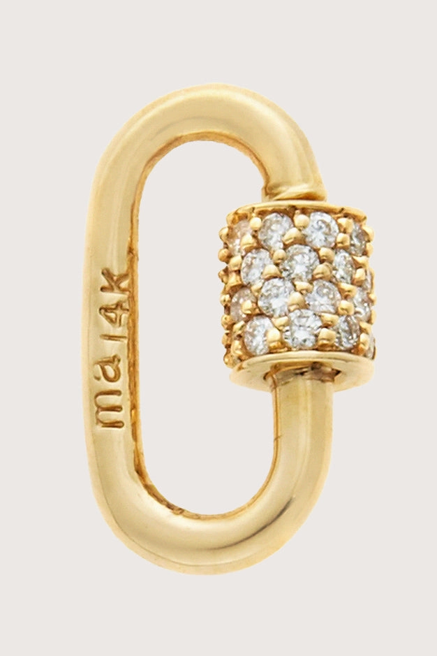 Stoned Baby Lock with Diamonds, Yellow Gold