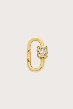 Stoned Baby Lock with Diamonds, Yellow Gold