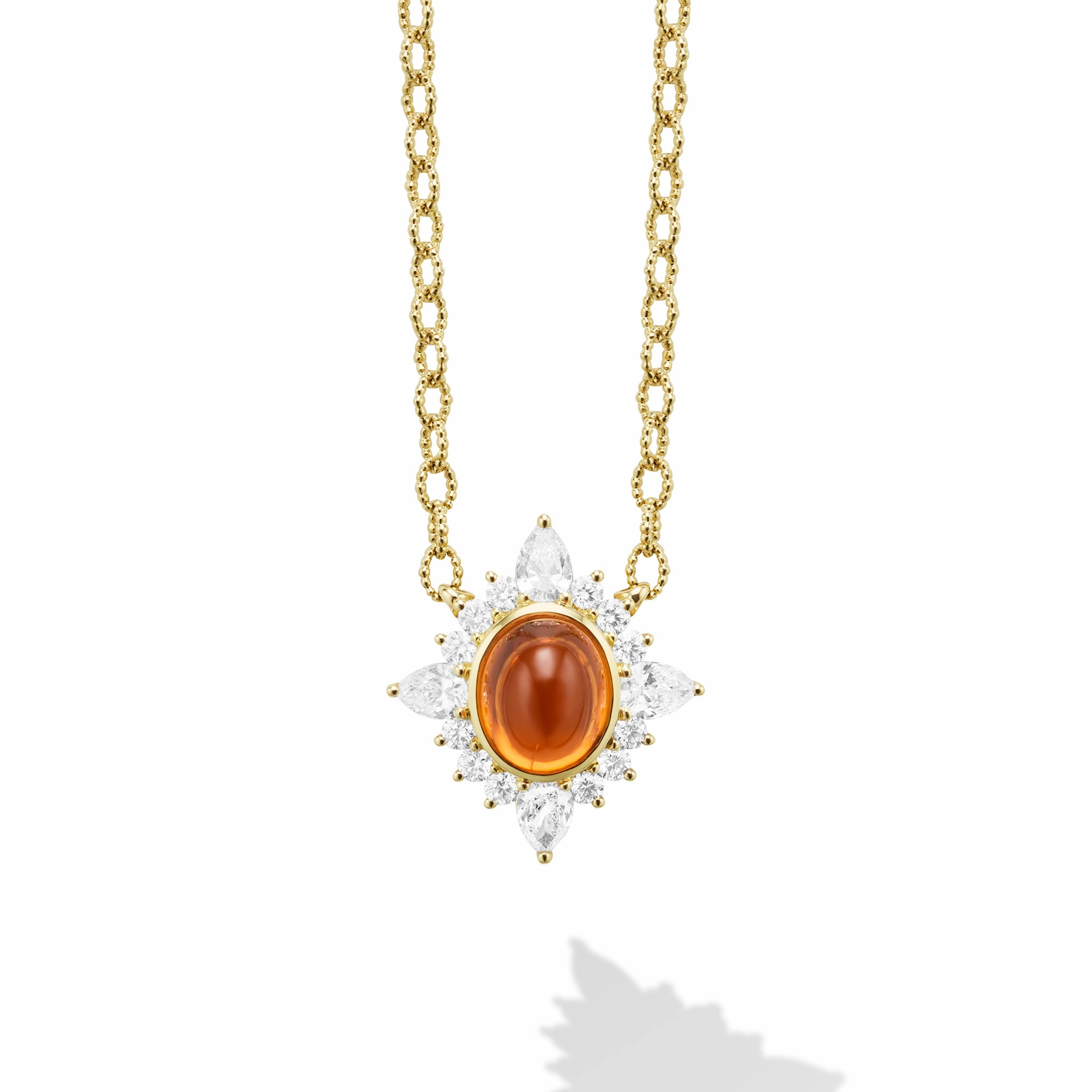 Studio 18K Diamond & Orange Garnet Pendant Necklace