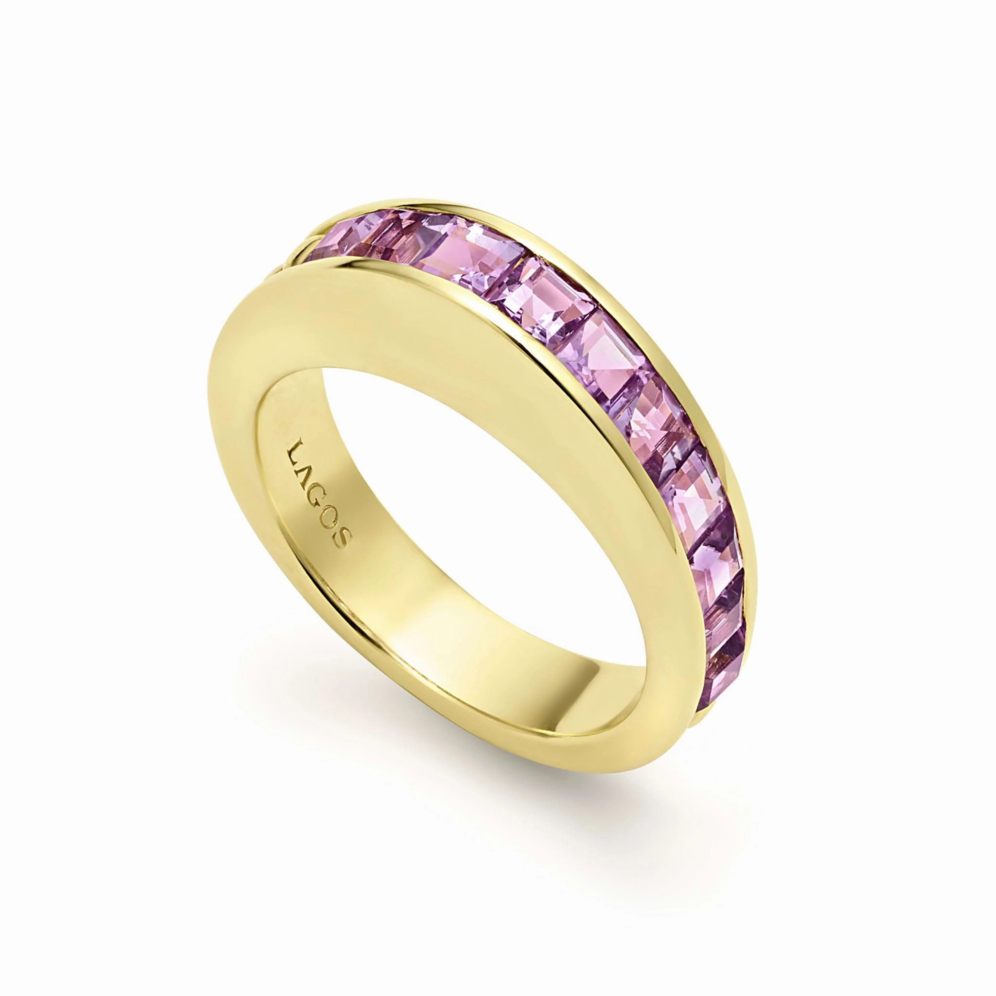 Studio 18K Gold Amethyst Stacking Ring