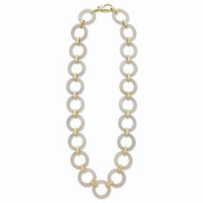 Studio 18K Gold and Ceramic Circle Link Necklace