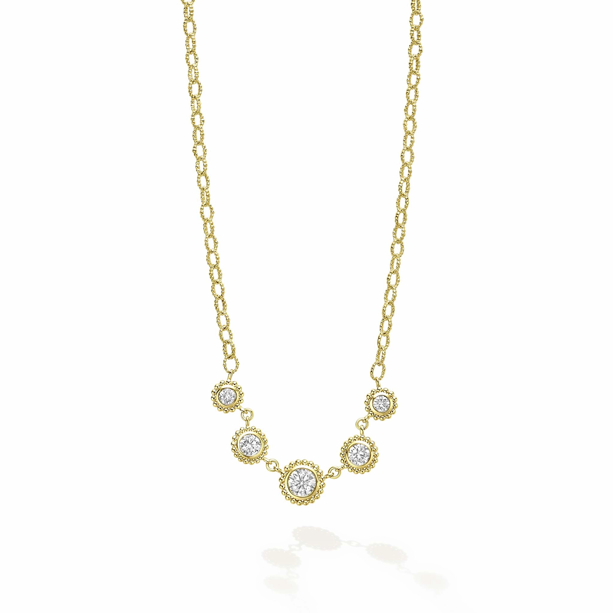 Studio 18K Gold and Diamond Circle Necklace
