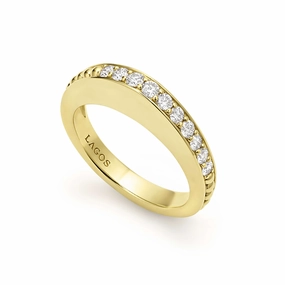 Studio 18K Gold and Diamond Stacking Ring