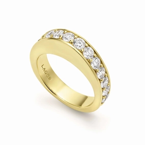 Studio 18K Gold and Diamond Stacking Ring