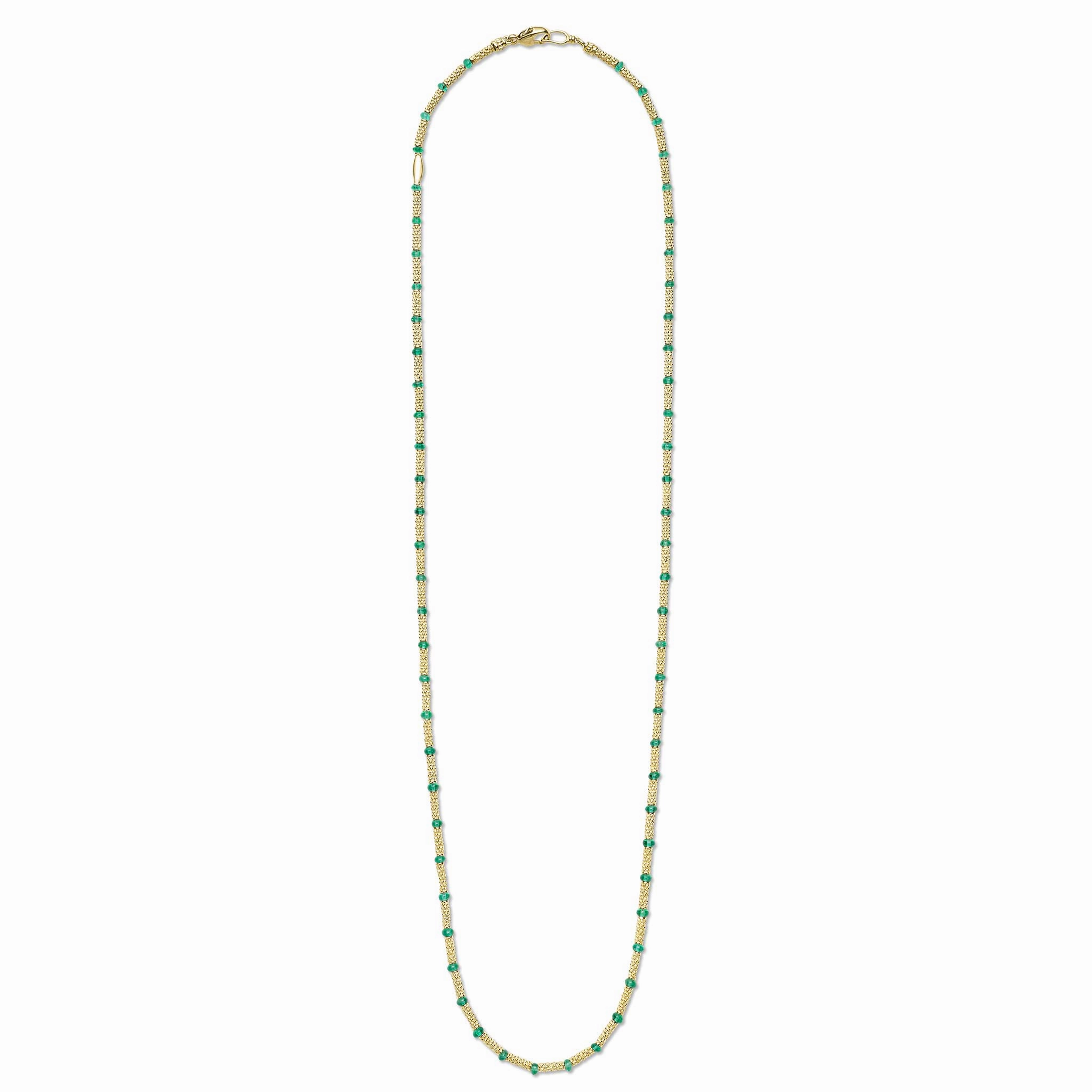 Studio 18K Gold and Emerald Necklace