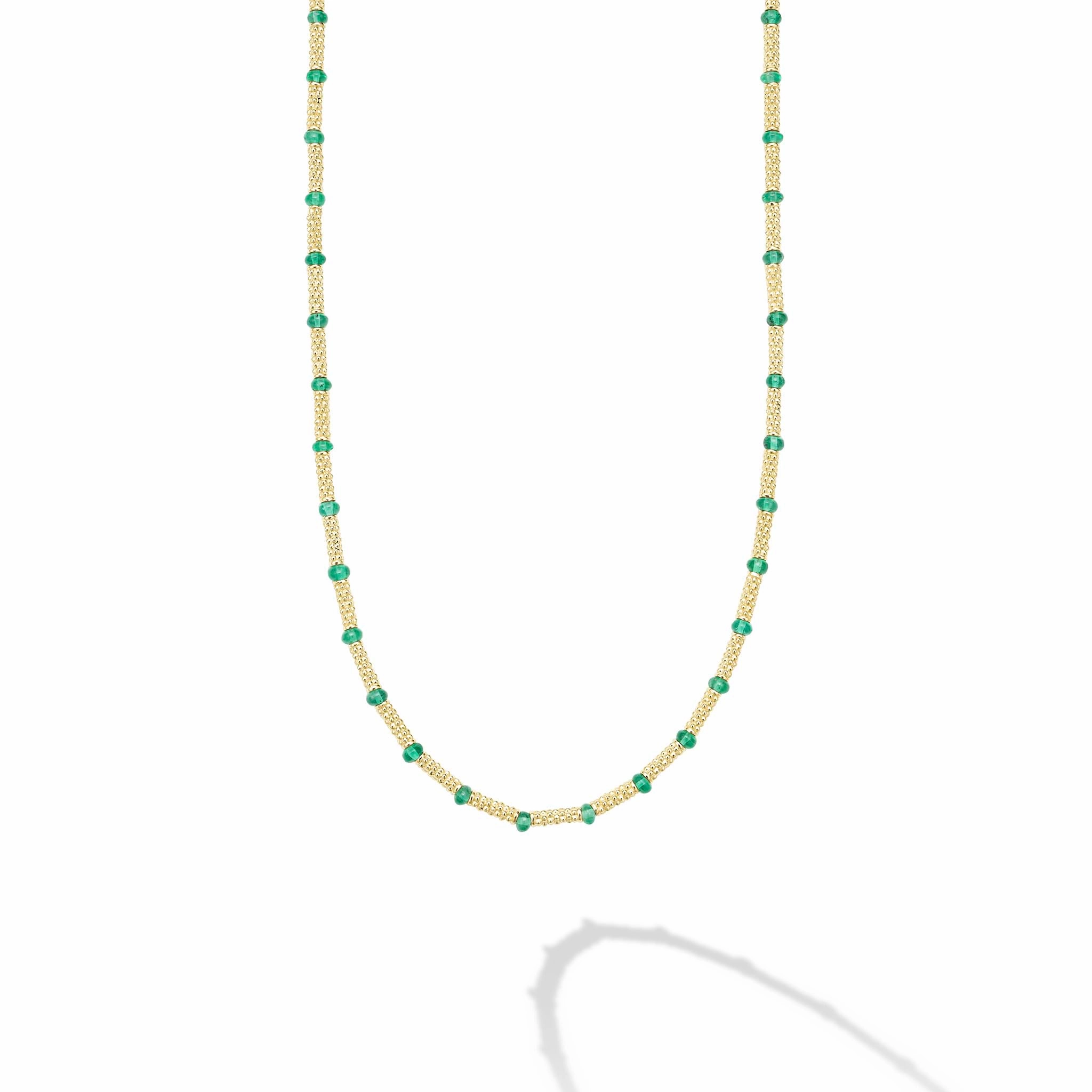 Studio 18K Gold and Emerald Necklace