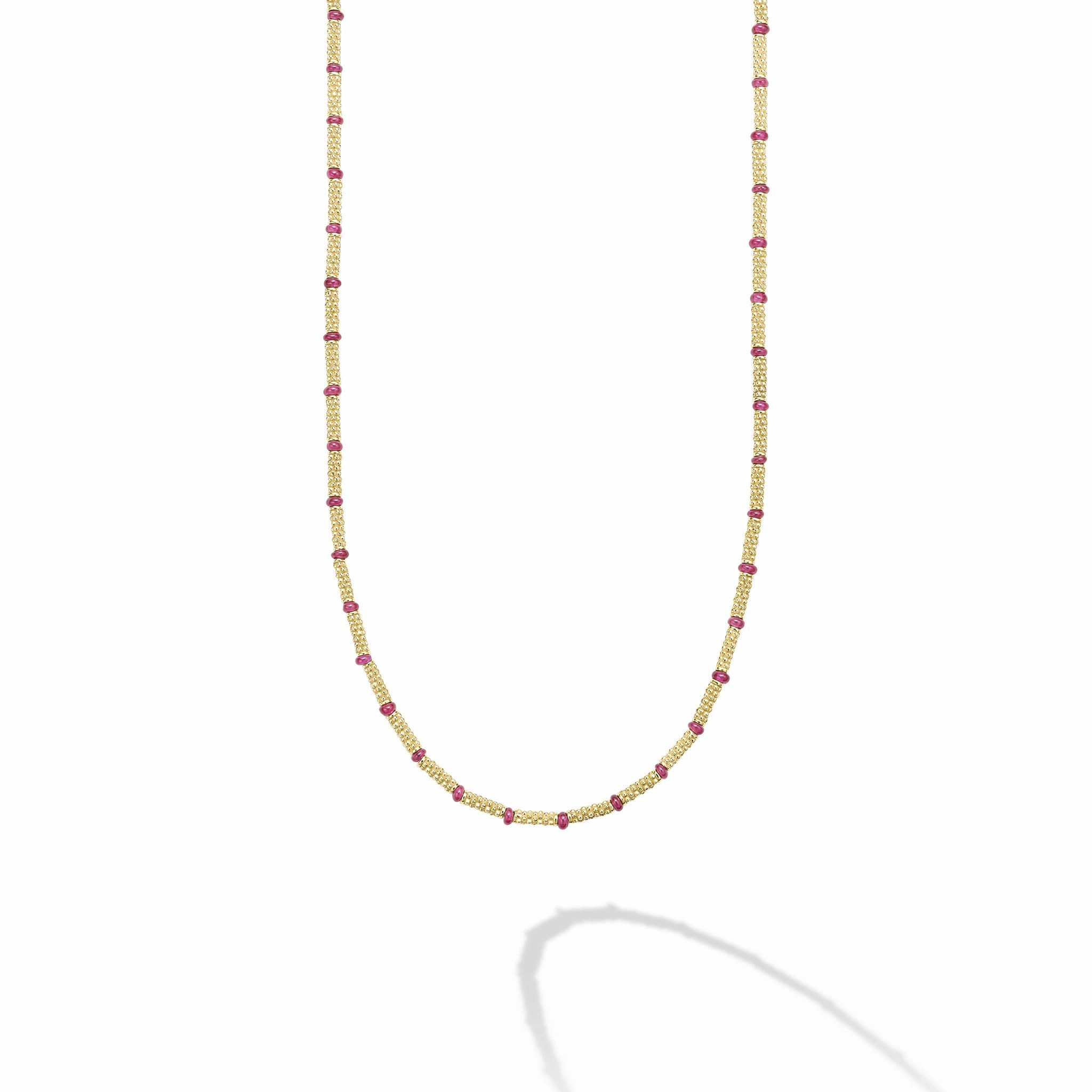 Studio 18K Gold and Ruby Necklace