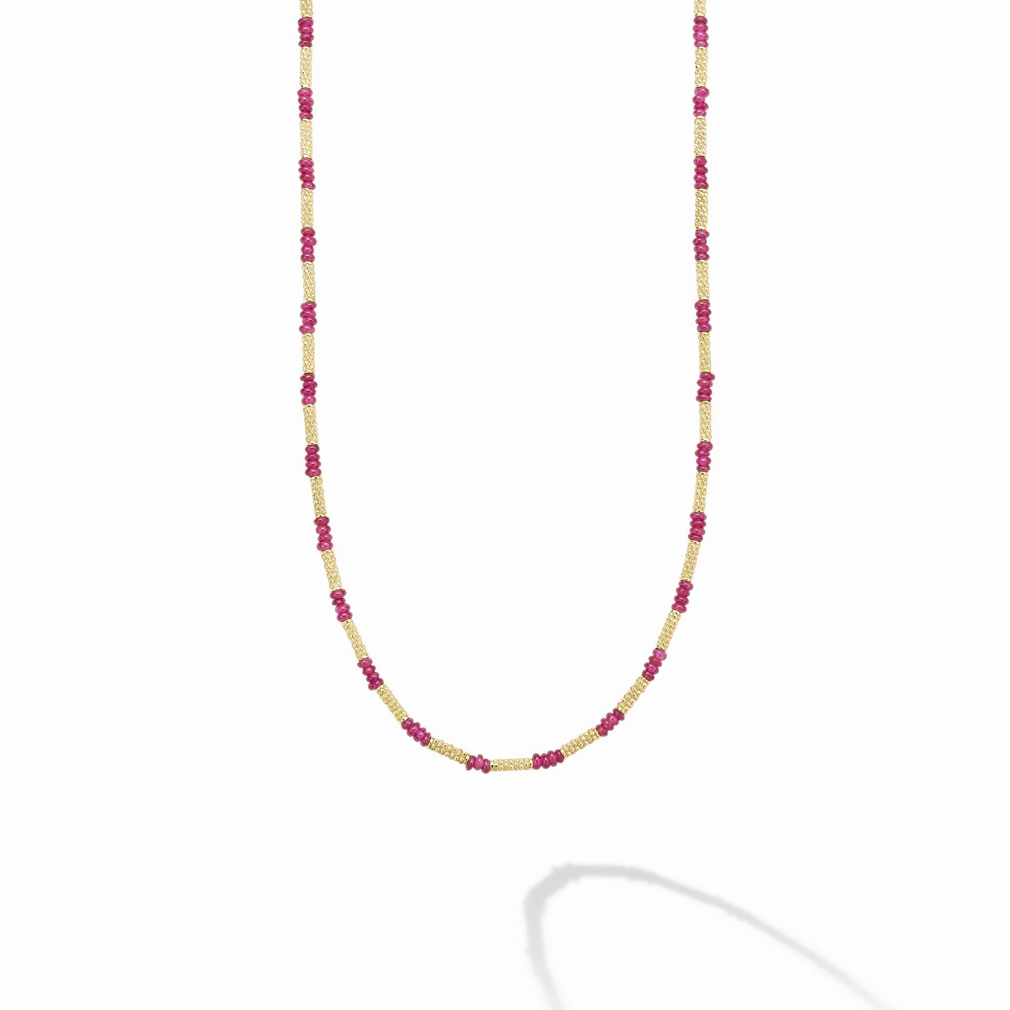 Studio 18K Gold and Ruby Necklace