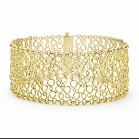 Studio 18K Gold Circle Link Bracelet