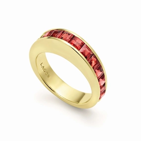 Studio 18K Gold Garnet Stacking Ring