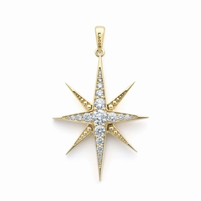 Studio 18K Gold North Star Diamond Pendant