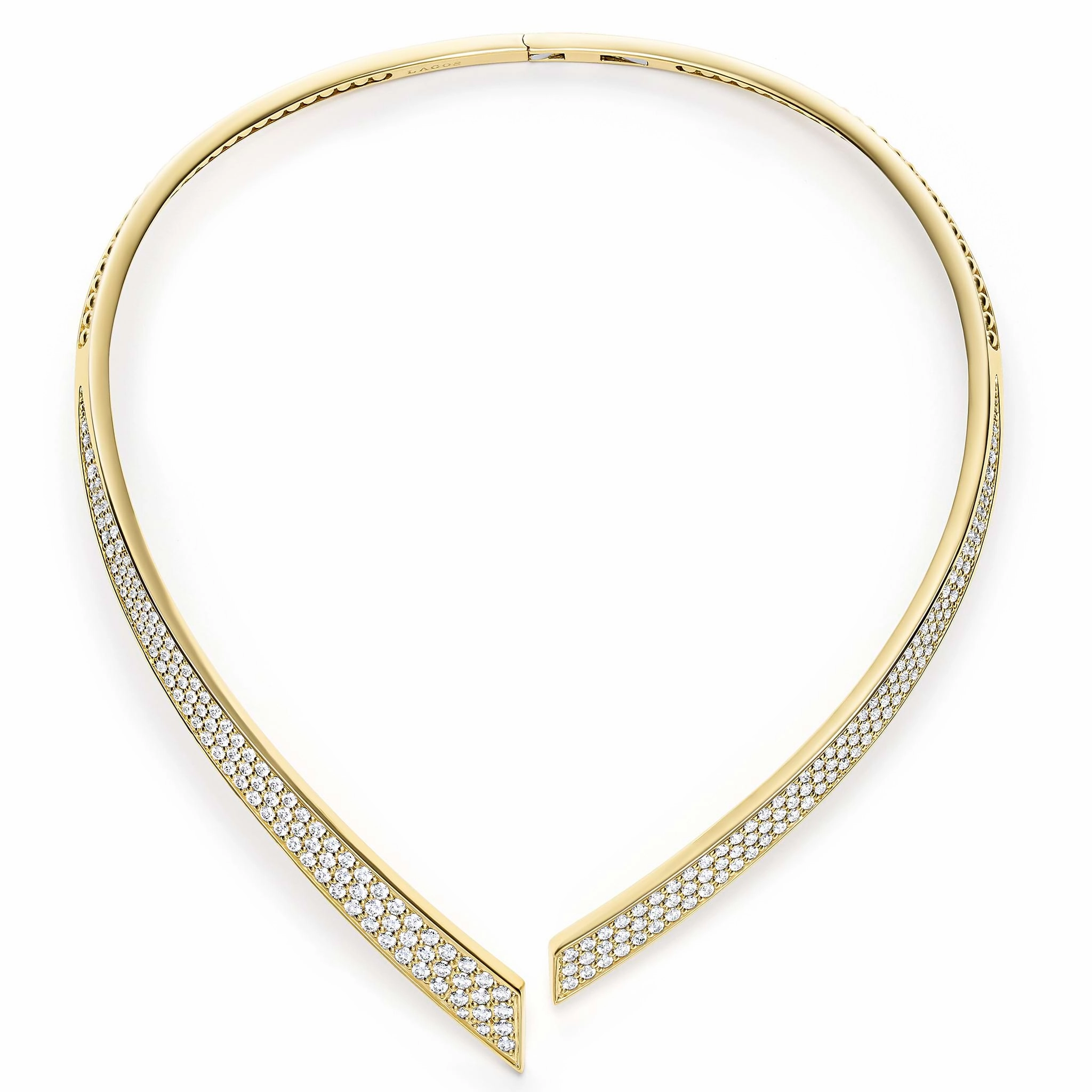 Studio 18K Gold Pave Diamond Collar Necklace