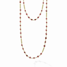 Studio 18K Gold Rhodolite Garnet Necklace