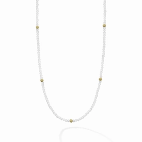Studio 18K Gold Rose Quartz Necklace