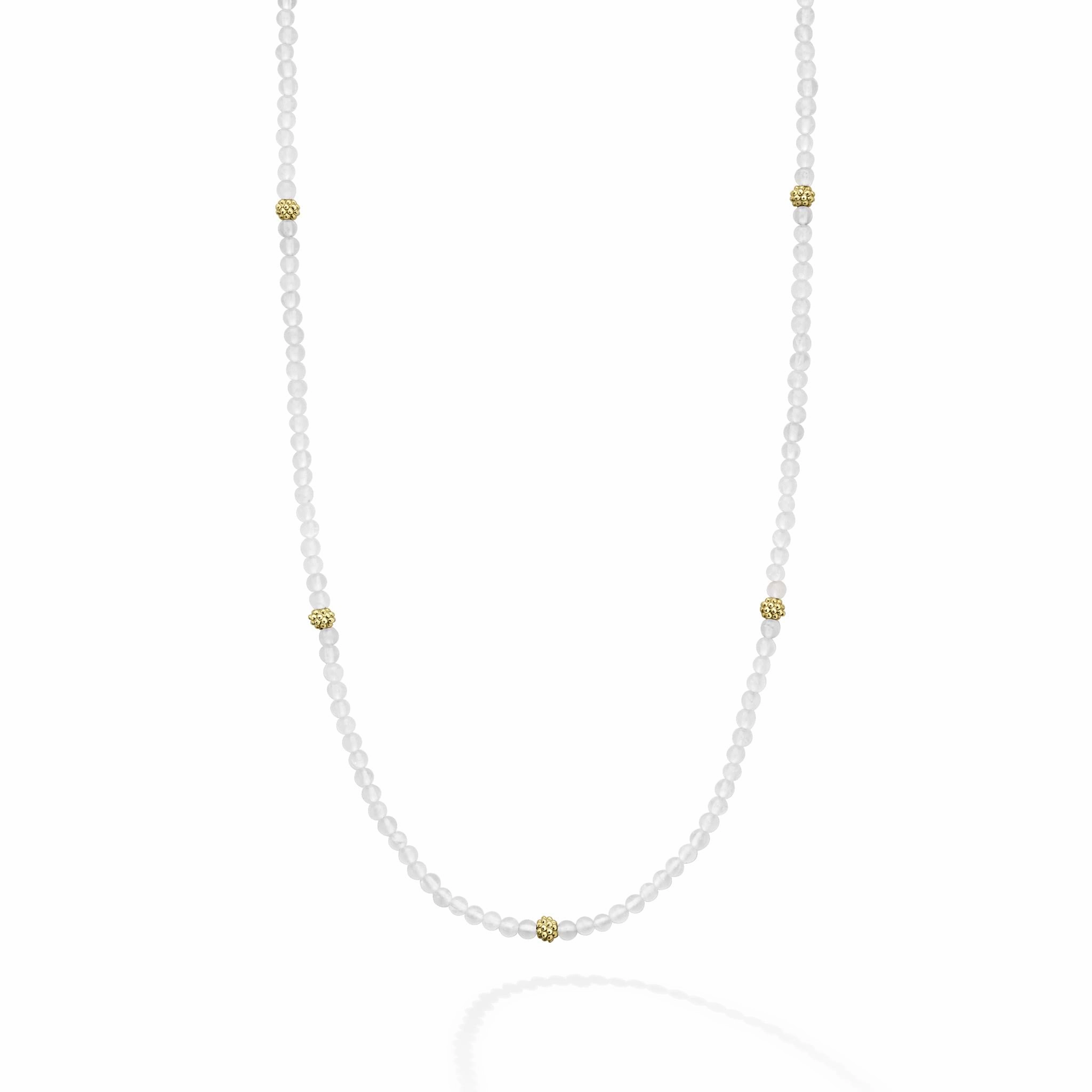 Studio 18K Gold Rose Quartz Necklace