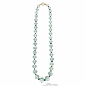Studio 18K Green Quartz and Tsavorite Garnet Necklace