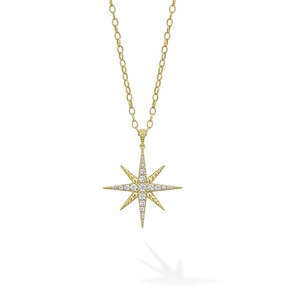 Studio 18K North Star Diamond Pendant Necklace