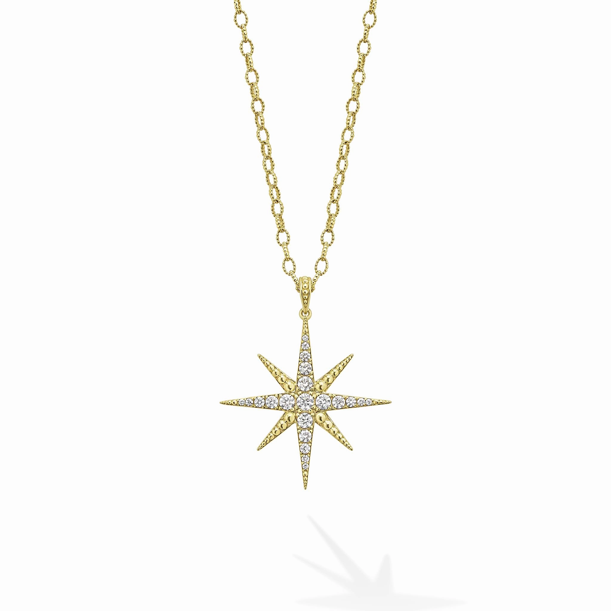 Studio 18K North Star Diamond Pendant Necklace