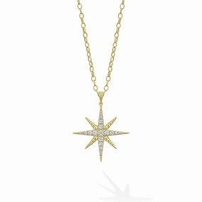 Studio 18K North Star Diamond Pendant Necklace