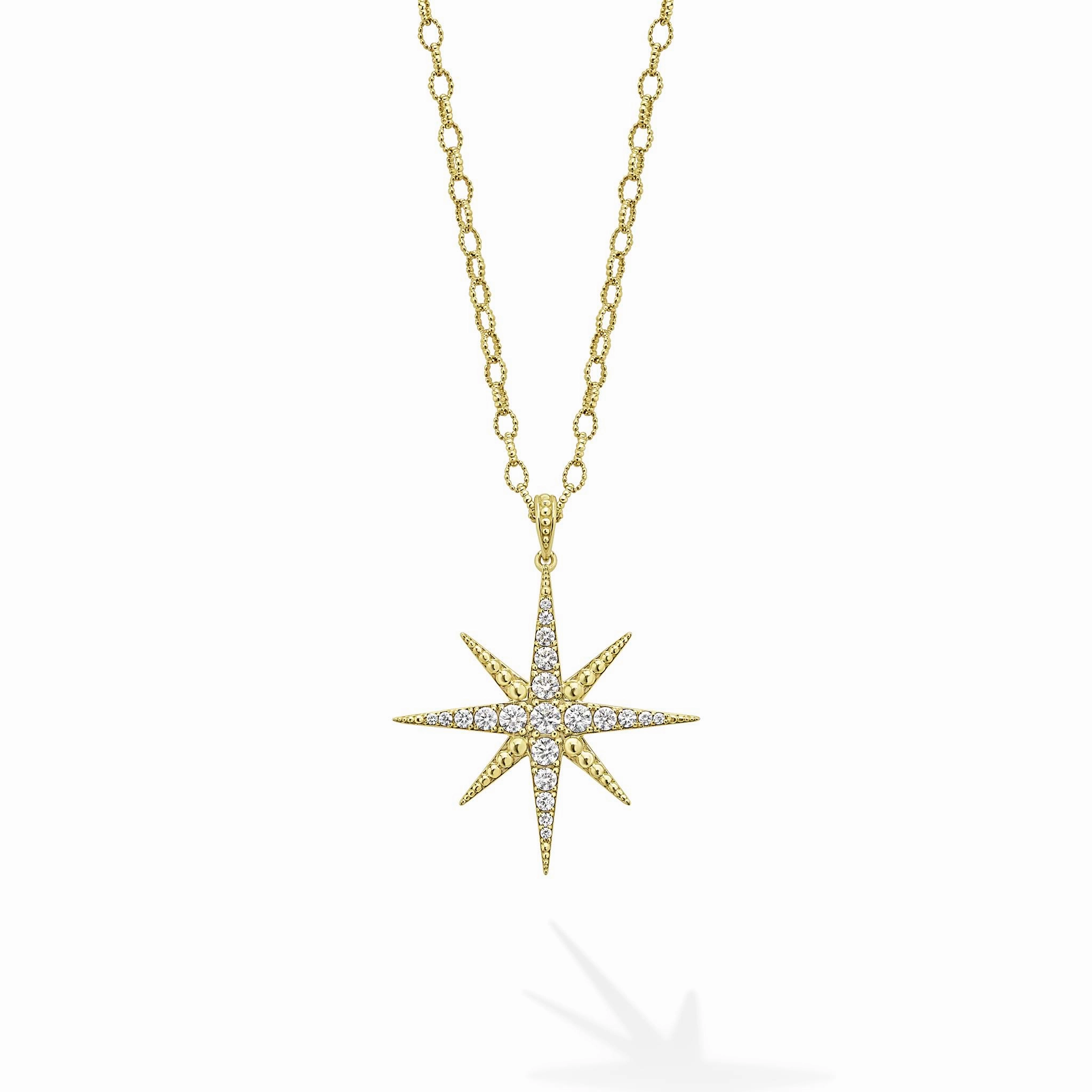 Studio 18K North Star Diamond Pendant Necklace