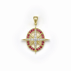 Studio 18K North Star Diamond Ruby Pendant