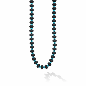Studio 18K Onyx and Turquoise Necklace