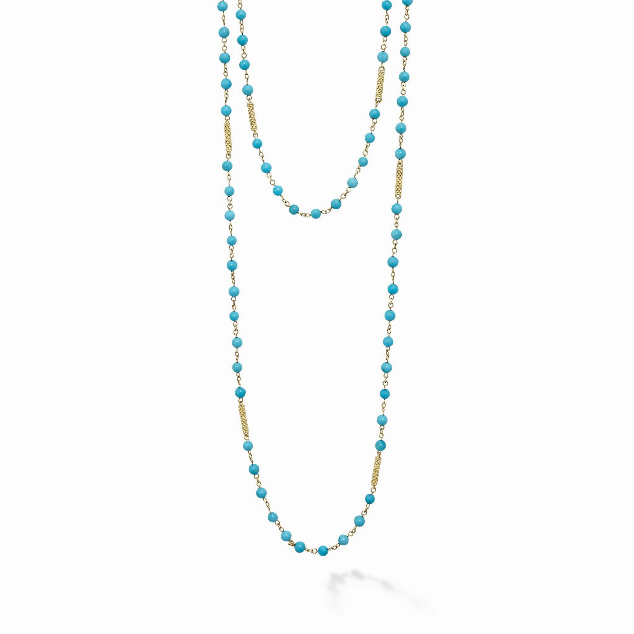 Studio 18K Turquoise Beaded Necklace