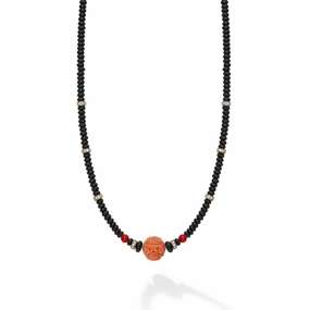 Studio Coral and Onyx Diamond Beaded Necklace