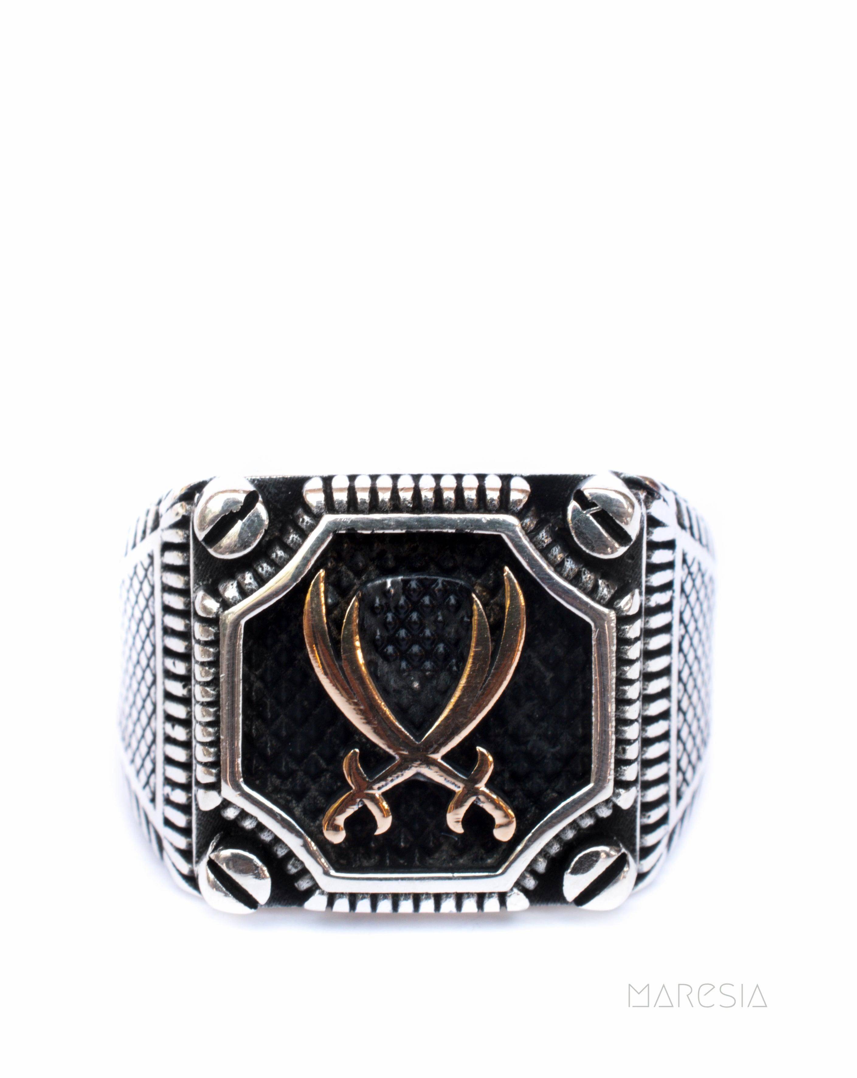 Swords Men's Ring ~ Sterling Silver 925 ~