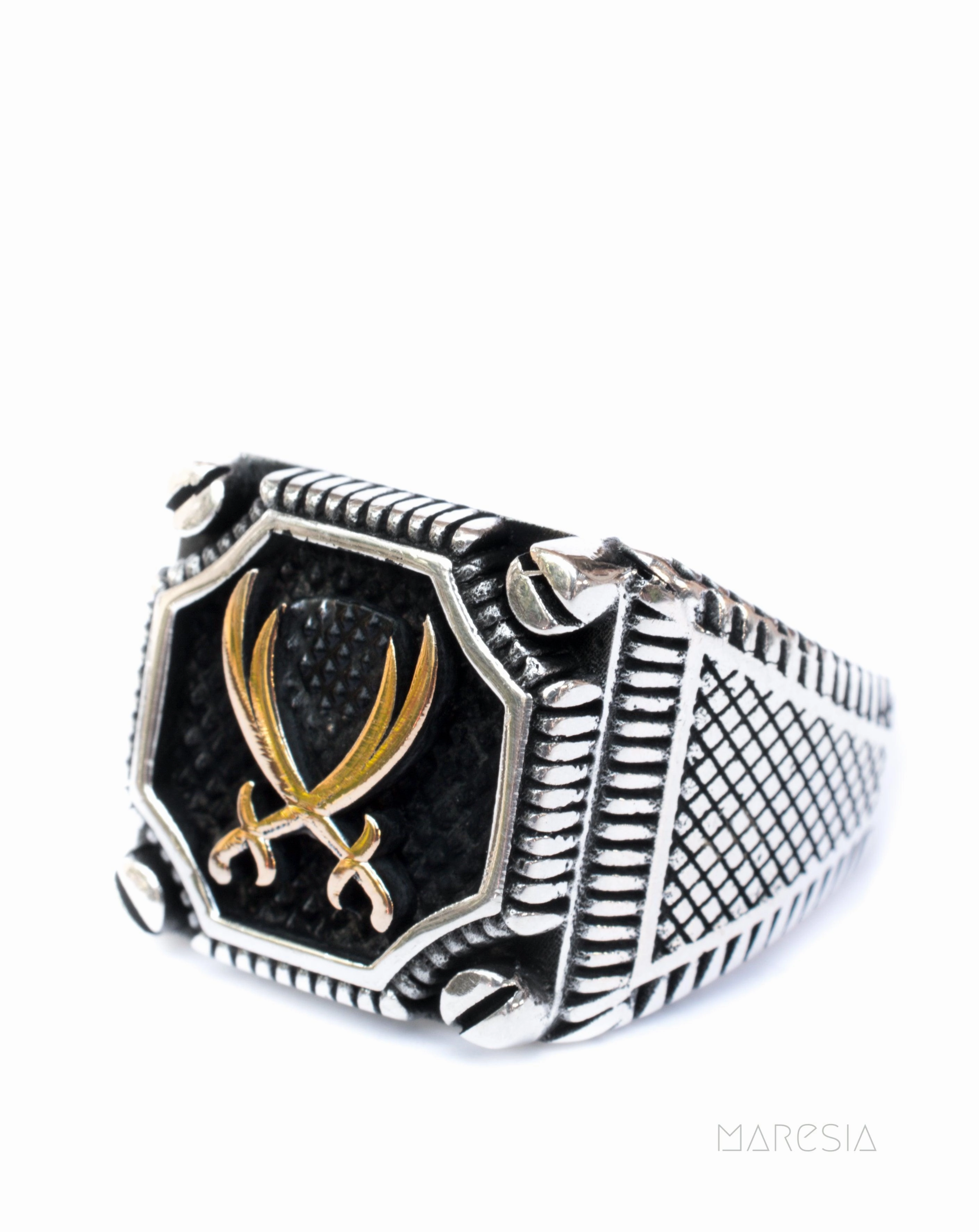 Swords Men's Ring ~ Sterling Silver 925 ~