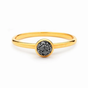 Syna Black Diamond Pave Stackable Bauble Ring