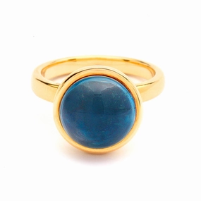 Syna London Blue Topaz Stackable Bauble Ring