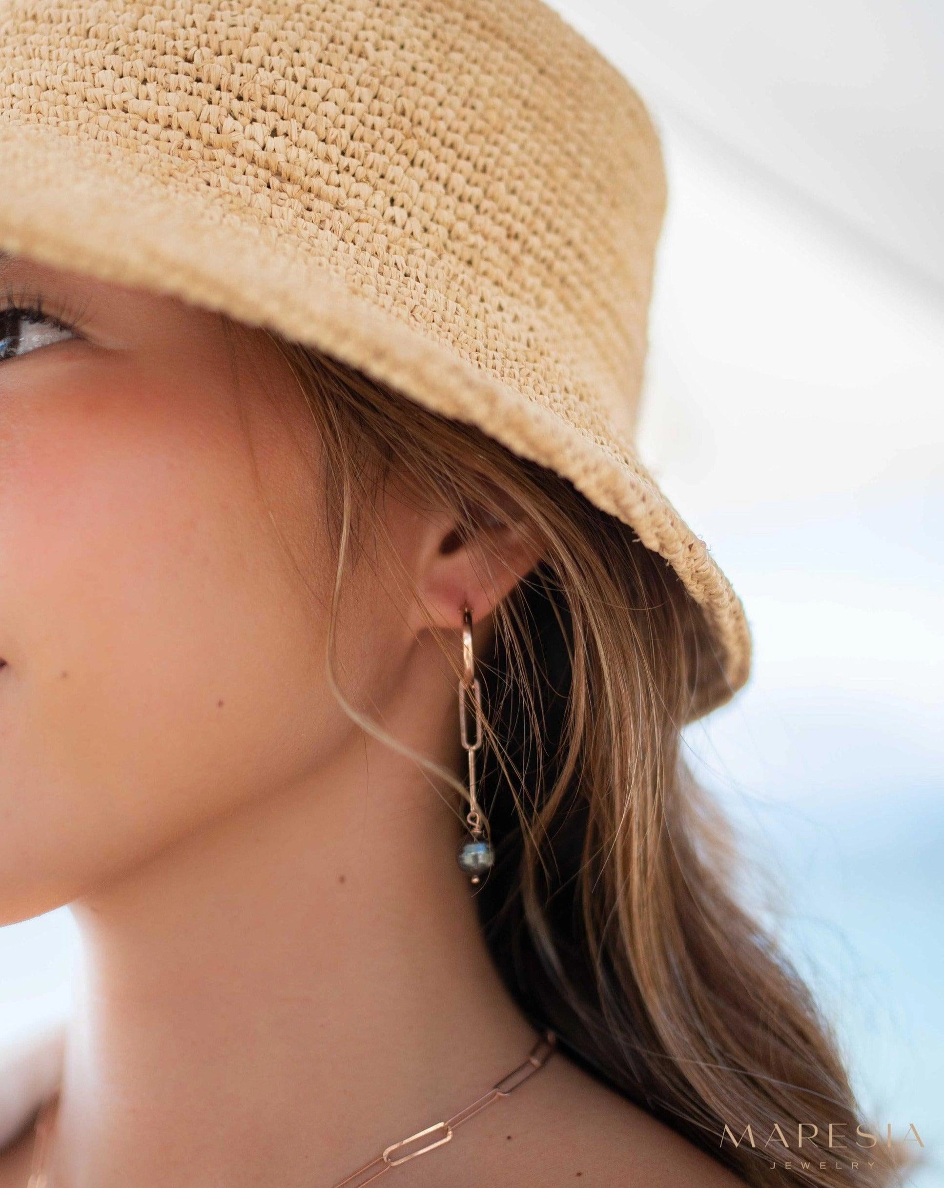 Tahitian Pearl Earrings ~ 14k Gold Filled, Rose Gold Filled or Sterling Silver 925 ~ ME220