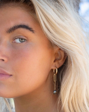 Tahitian Pearl Earrings ~ 14k Gold Filled, Rose Gold Filled or Sterling Silver 925 ~ ME220