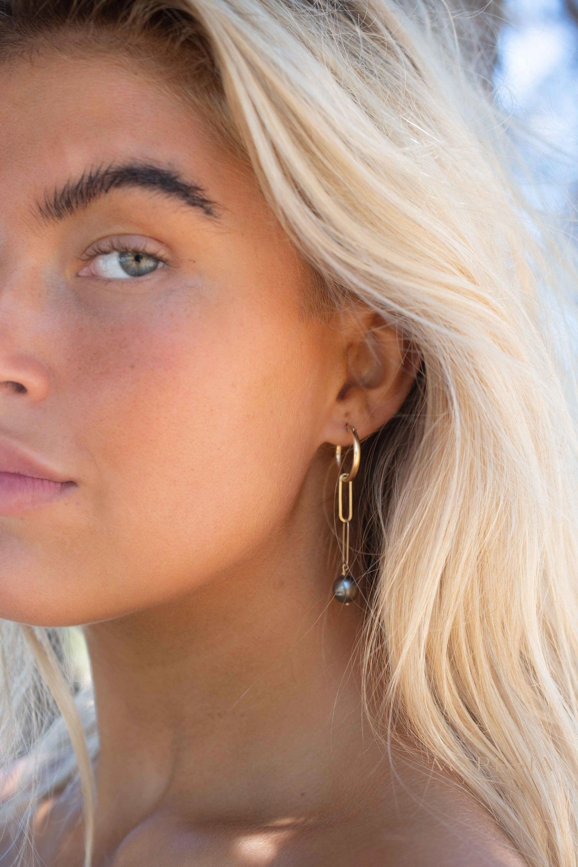 Tahitian Pearl Earrings ~ 14k Gold Filled, Rose Gold Filled or Sterling Silver 925 ~ ME220